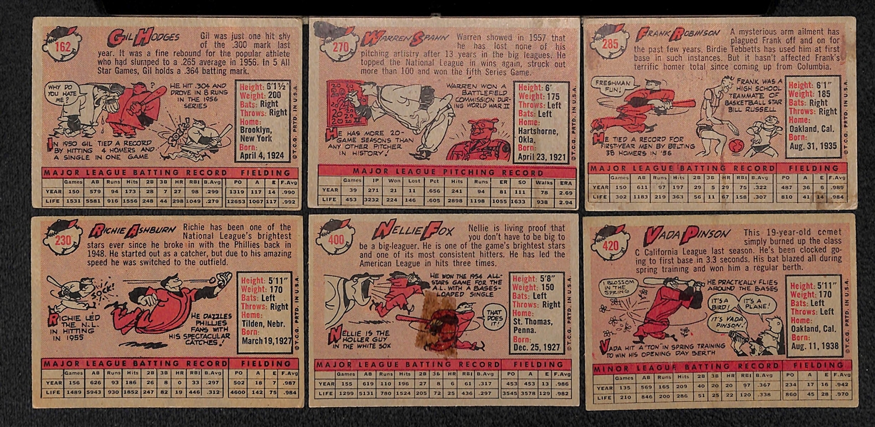 Lot Of 27 1958 Topps Baseball Cards w. Hodges
