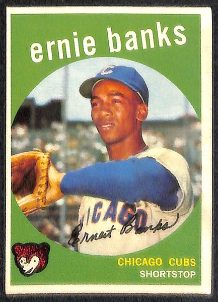 Lot Of 24 1959 Topps Baseball Cards w. Banks