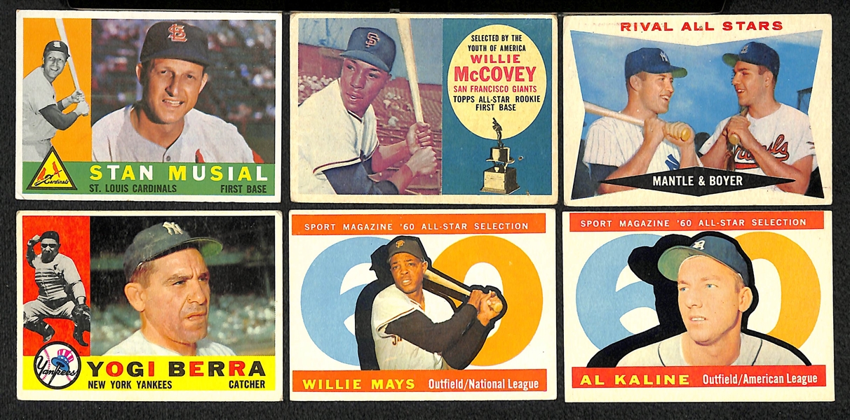Lot Of 39 1960 Topps Baseball Cards w. Musial