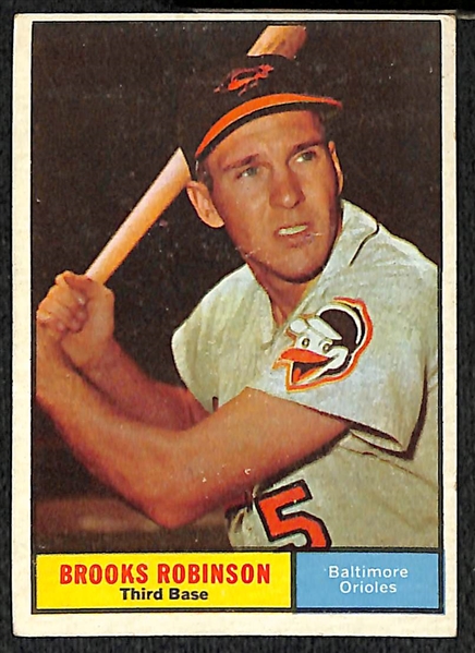 Lot Of 41 1961 Topps Baseball Cards w. B. Robinson
