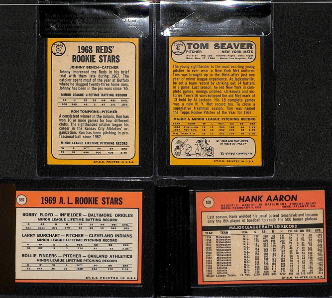 Lot Of 4 1968-1969 BVG Graded Cards w. Bench RC