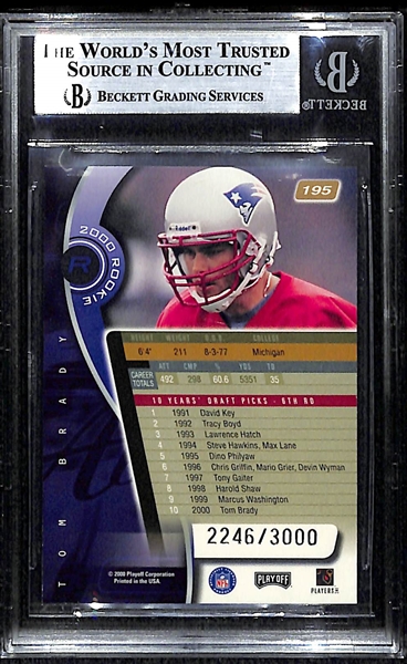 2000 Absolute Tom Brady Rookie Card - BGS 9