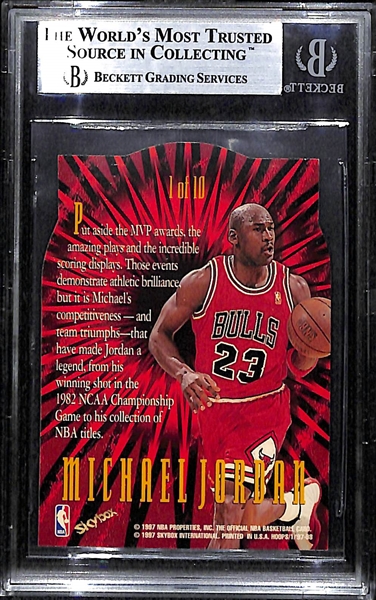 1997-98 NBA Hoops Michael Jordan Hooperstars Insert Card - BGS 9