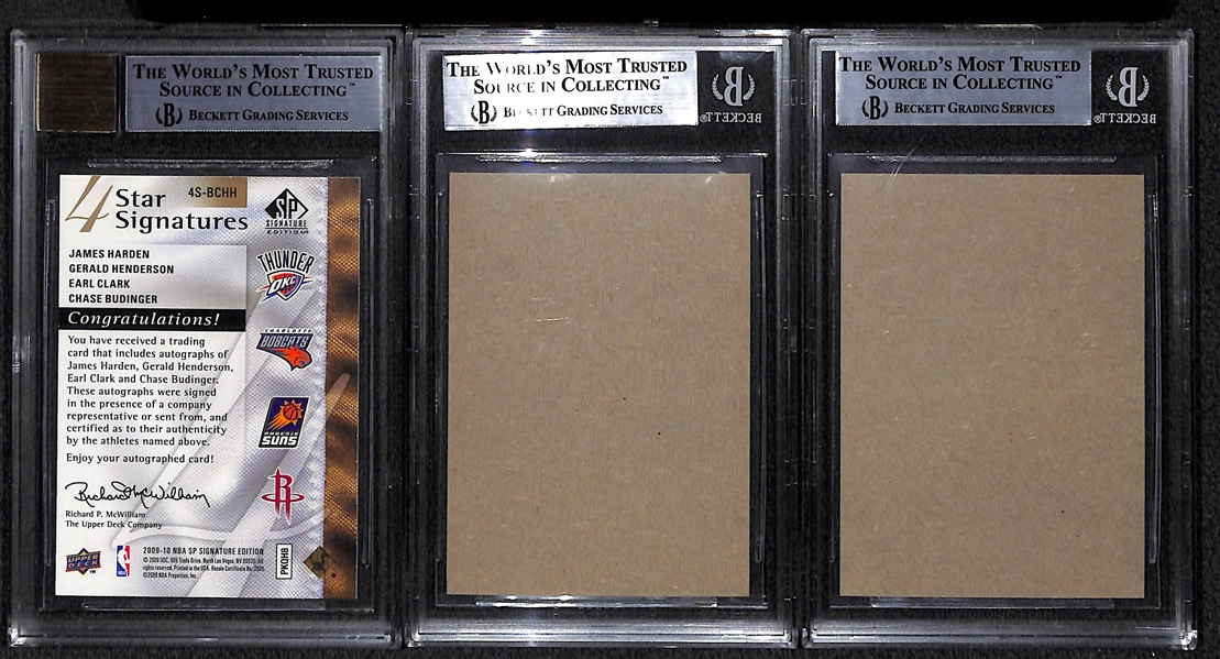 Lot Of 3 Basketball Autograph & Error Cards BGS Graded