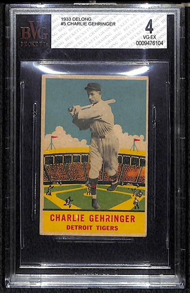 1933 DeLong (R333) Charlie Gehringer BVG 4