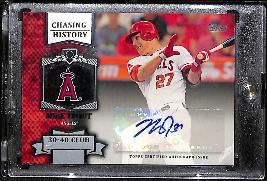 2013 Topps Mike Trout Chasing History Autograph Card