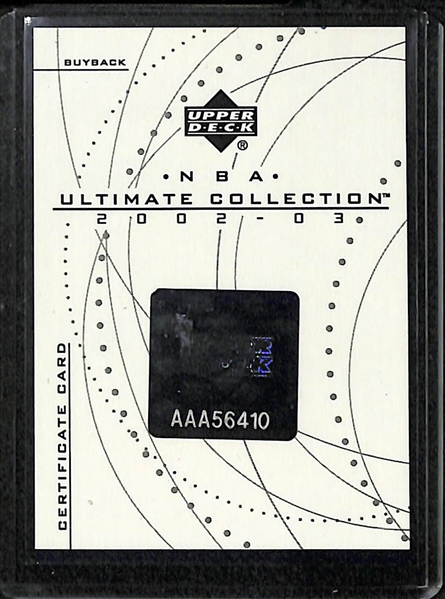 2002 SPX Kobe Bryant Buyback Autograph Card PSA 10