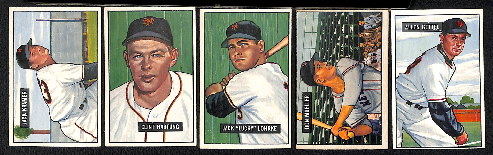Lot Of 20 1951 Bowman N.Y. Giants Cards w. Durocher