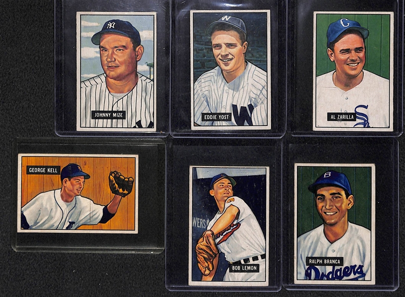 Lot Of 20 1951 Bowman Cards w. Johnny Mize