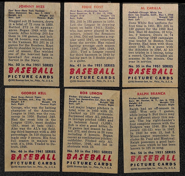 Lot Of 20 1951 Bowman Cards w. Johnny Mize