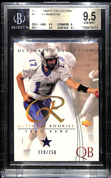 2003 Ultimate Tony Romo Rookie Card - BGS 9.5