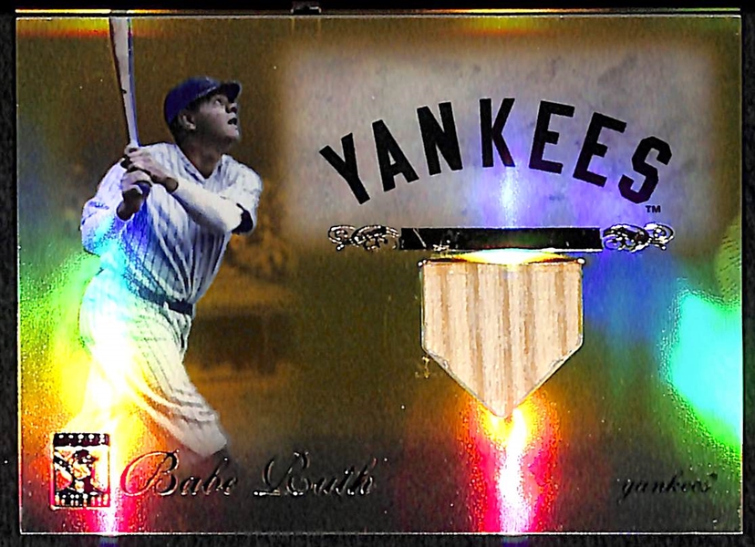 2009 Topps Tribute Babe Ruth Bat Relic Gold Refractor Card
