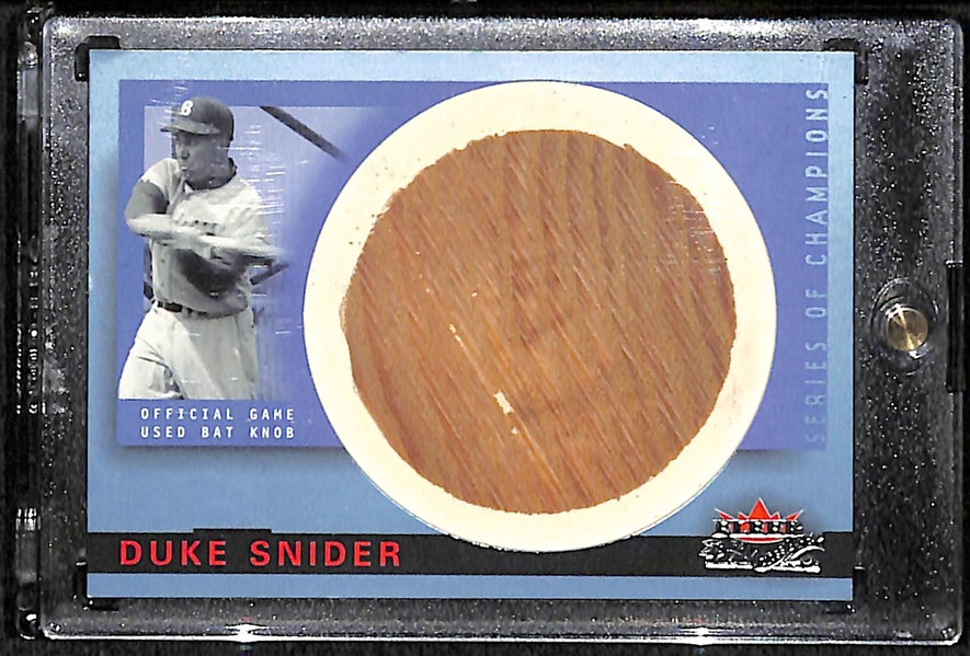 2002 Fleer Fall Classic Duke Snider Bat Knob Card #10/10