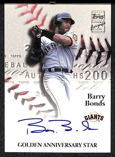 2001 Topps Golden Anniversary Barry Bonds Autograph Card