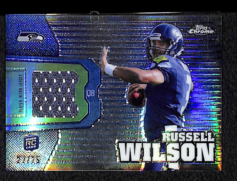 Lot of 7 Football Patch/Jersey Cards w. Russell Wilson