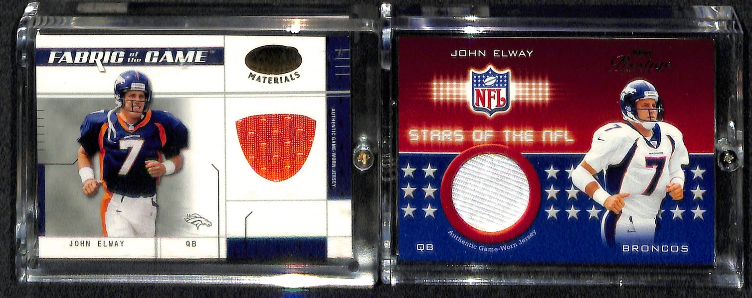 Lot Of 10 Football Hall of Fame Relic Cards w. John Elway