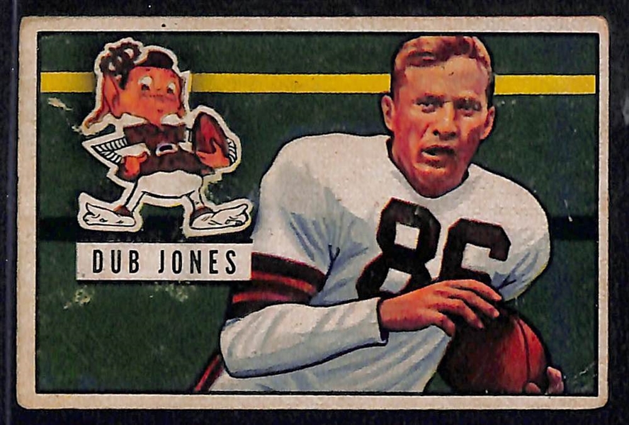 Lot Of 19 1951-1955 Bowman Football Cards w. Dub Jones