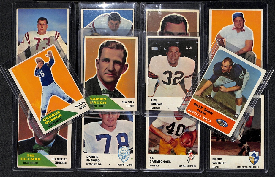 Lot Of 12 1960-1962 Fleer Football Cards w. Blanda