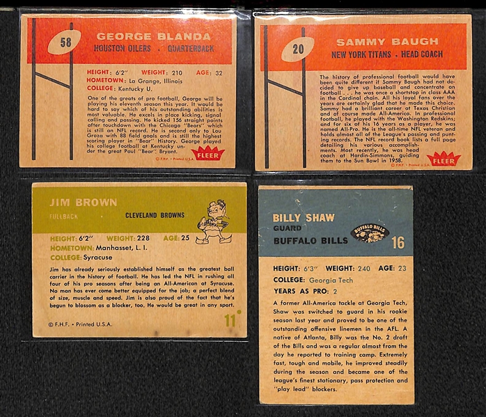 Lot Of 12 1960-1962 Fleer Football Cards w. Blanda