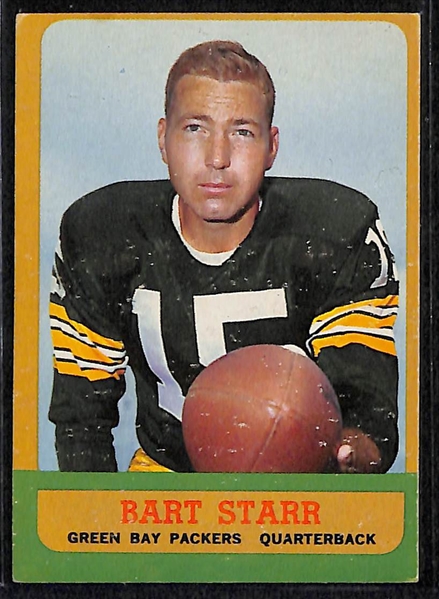 5 1963 Topps Packers Cards w. Bart Starr