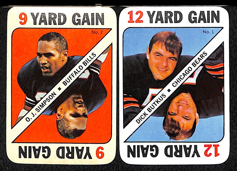 Lot Of 20 1971 Topps Football Game Cards w. Namath