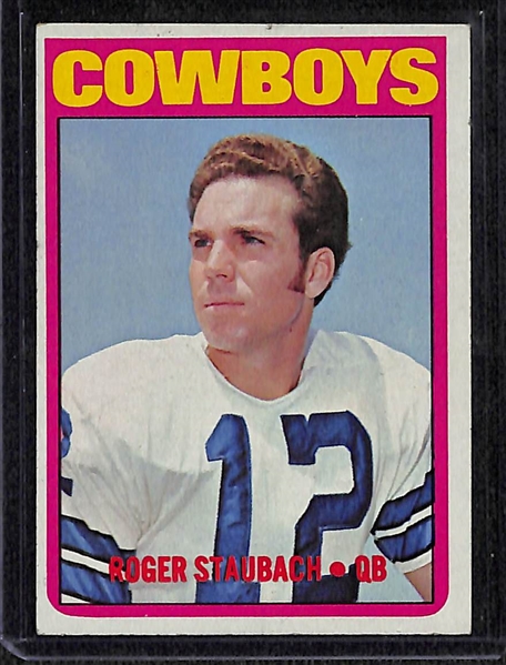 Lot Of 4 1971-1972 Topps Football Cards w. Staubach