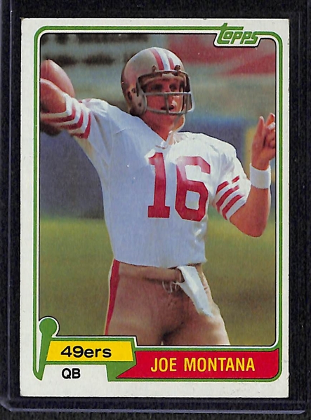 Lot Of 5 Topps Rookie Cards 1981-1986 w. Montana
