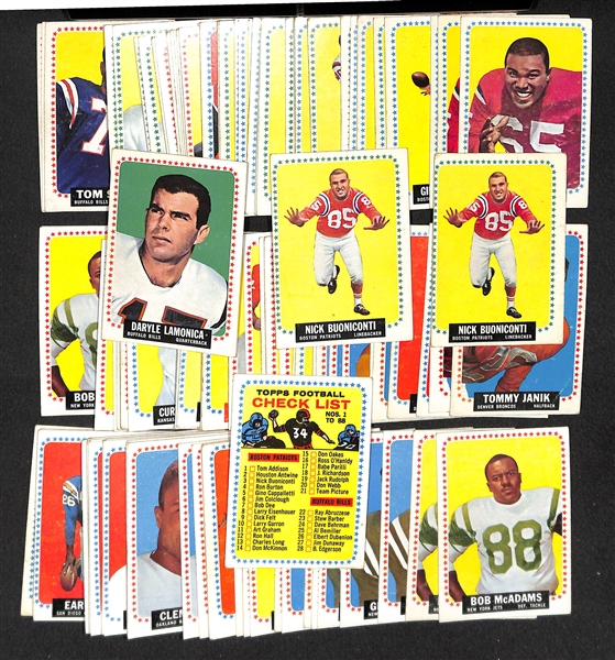 Lot Of 111 1964 Topps Football Cards w. Lamonica Rookie Card