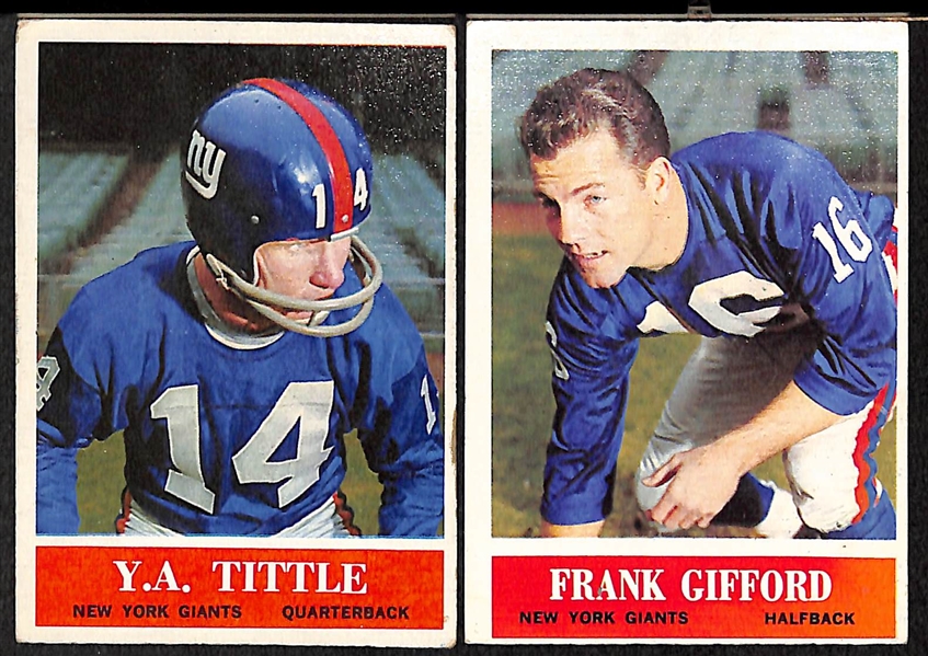 Lot Of 65 1964 Philadelphia Football Cards w. Tittle