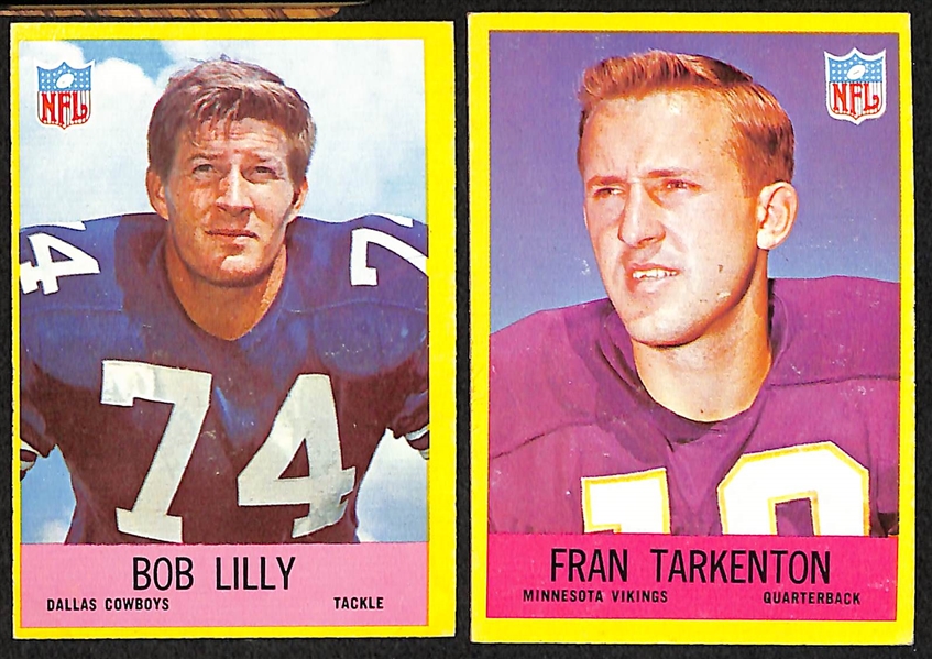 Lot of 105 1967 Philadelphia Assorted Football Cards w. Bart Starr