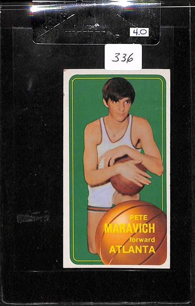 Lot of 6 Topps Basketball Cards from 1970-71 through 1973-74 w. Pete Maravich Rookie Card BVG 4