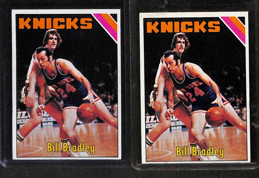Lot of 22 1975-76 Topps Assorted Basketball Cards w. Maravich x3 and Moses Malone Rookie Card