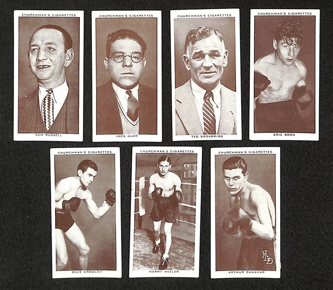 Lot of 17 Boxing & Non-Sport Cards w. 1938 Churchman Boxing Cards