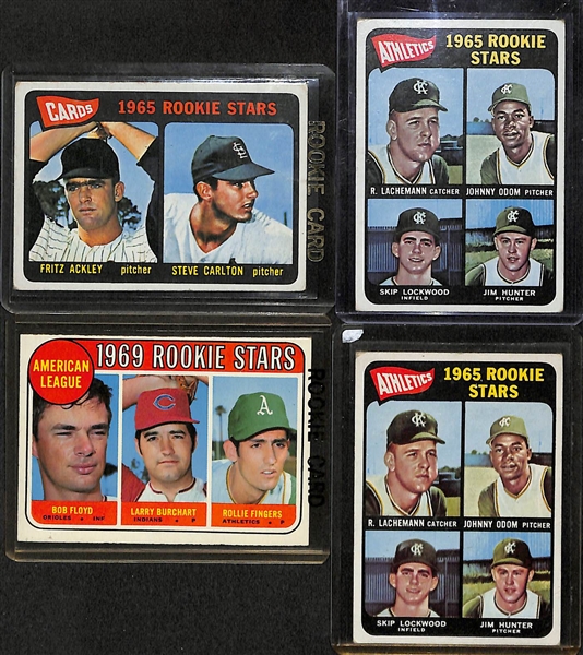 Lot of 4 1960s Topps Rookie Pitcher Cards w. Steve Carlton