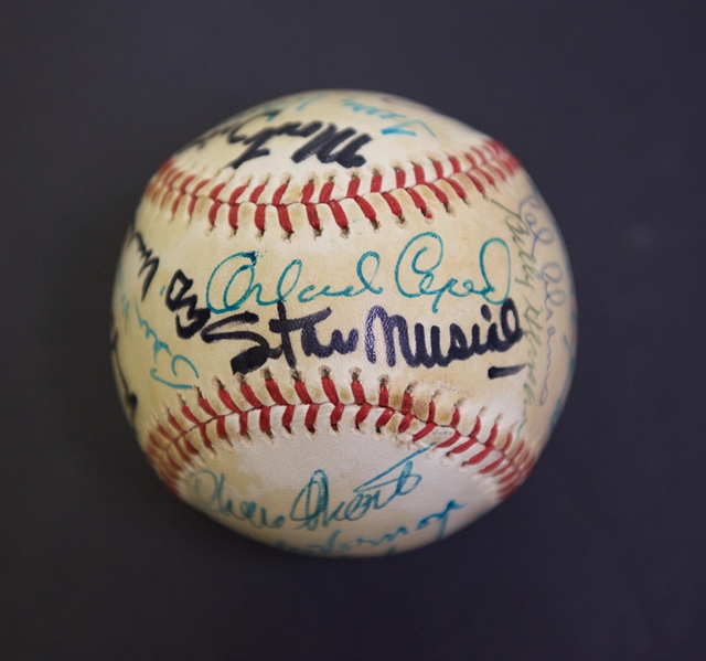 Multi Signed Baseball by 21 Players w. Stars Including Musial, Ashburn, Ernie Banks & More - JSA