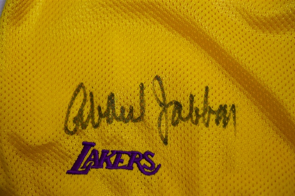 Kareem Abdul Jabbar Signed Lakers Basketball Trunks - PSA/DNA