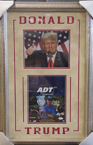Donald Trump Autographed Professionally Framed Photo Display - JSA LOA