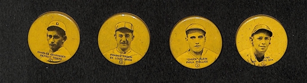 Lot of 10 - 1933 PX3 Double Header Buttons w. Charlie Gehringer