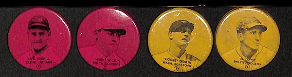 Lot of 10 - 1933 PX3 Double Header Buttons w. Hack Wilson