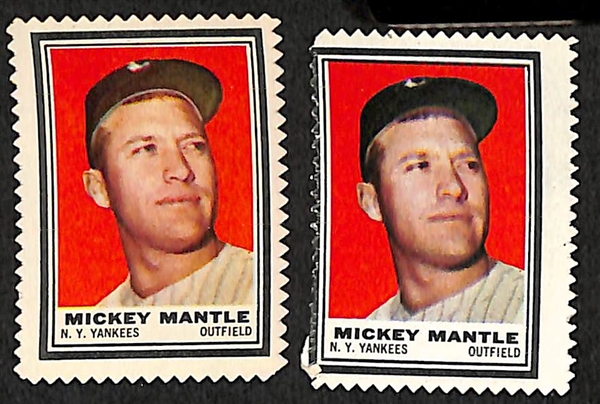 Lot of Approx 90 - 1962 Topps Stamps - Assorted w. Roger Maris & Mickey Mantle