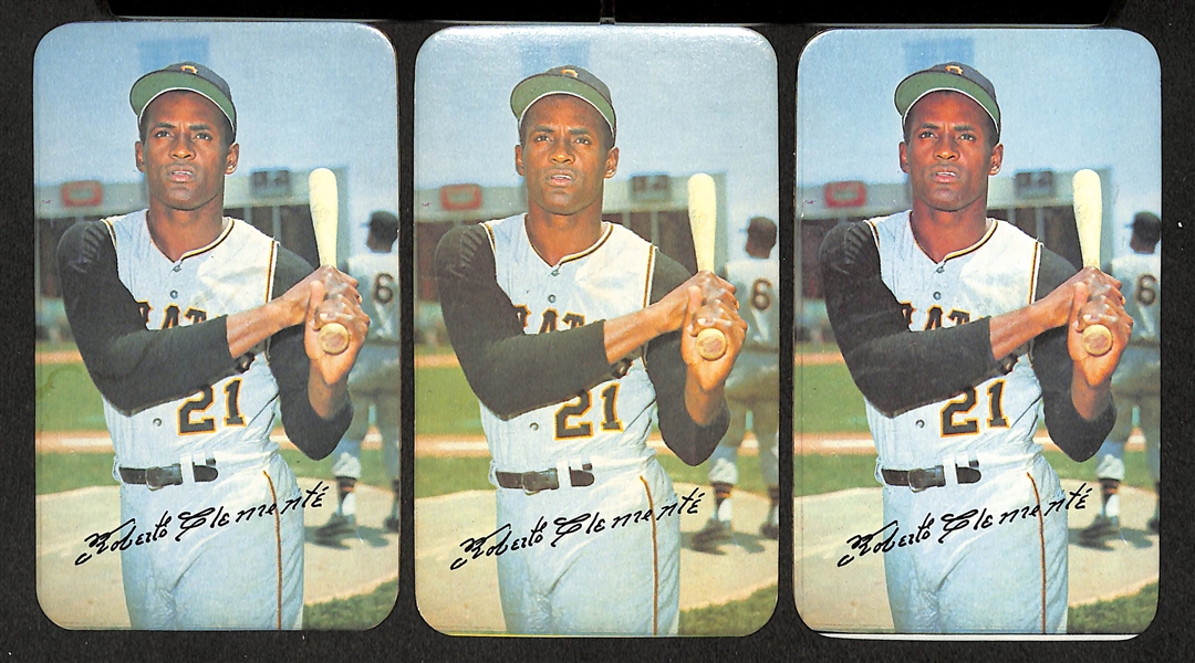 Lot of 17 Topps Super Cards w. Clemente x3