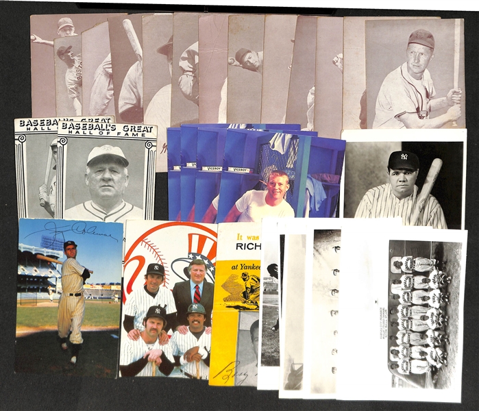 Lot of Vintage & Current Era Baseball Exhibits/Postcards from 1946-1990s