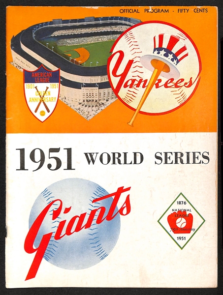 1951 World Series Program (Yankees vs. Giants)