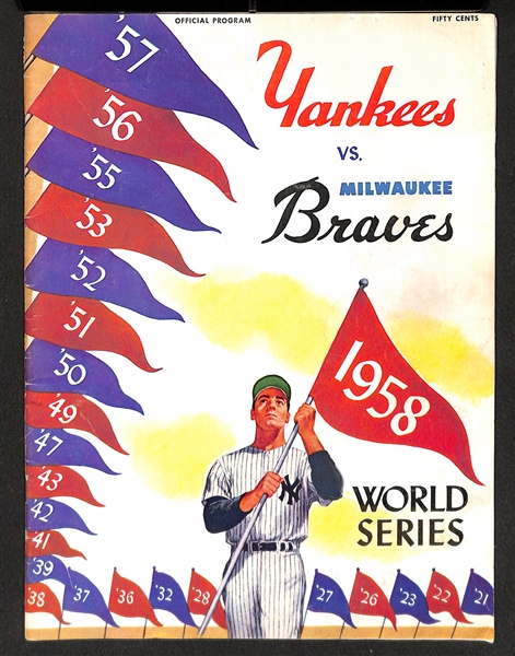 1958 World Series Program (Yankees vs. Braves)