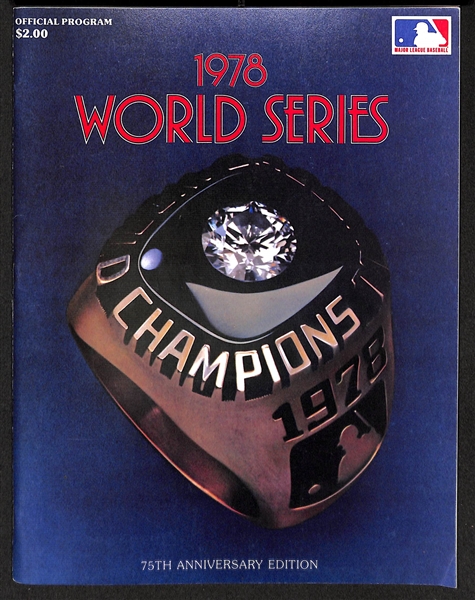 Lot Of 5 1970's World Series Programs w. 1978 Edition