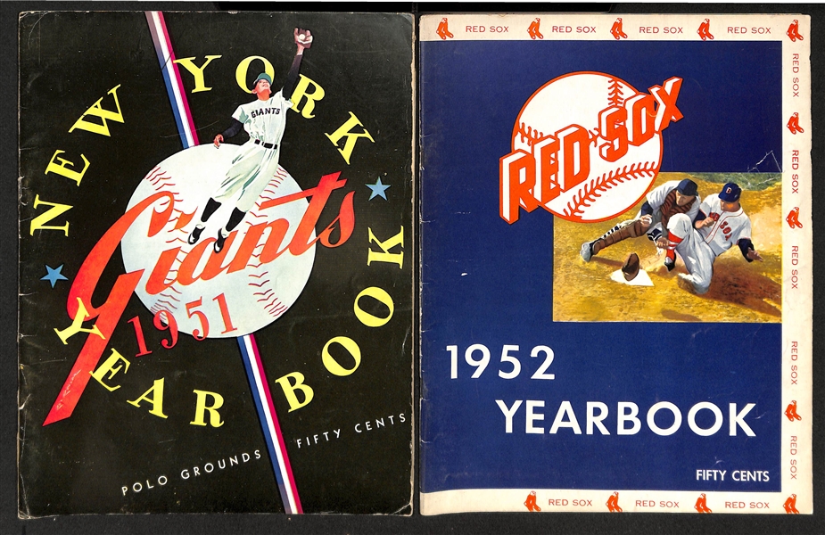 1951 Giants & 1952 Red Sox Yearbooks