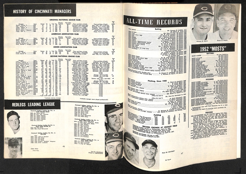 1953 Phillies & 1953 Red Stockings Yearbooks