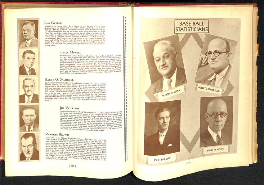 1933 Who's Who In Major League Baseball Hardback Book