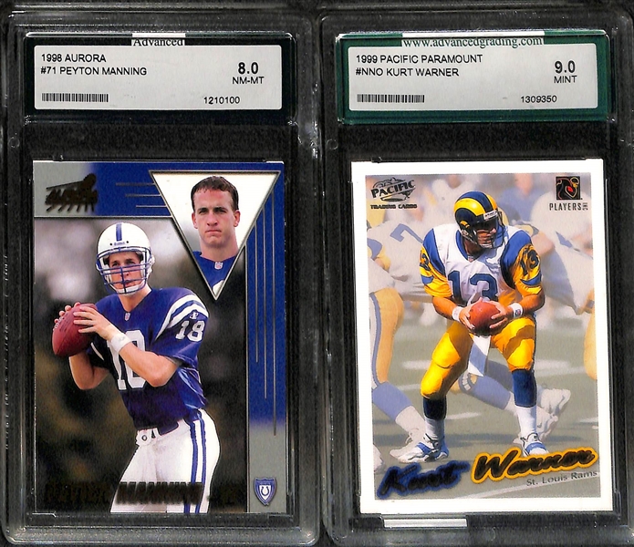 Lot Of 16 Football Auto/RC/Jersey/Star/ Cards w. Manning