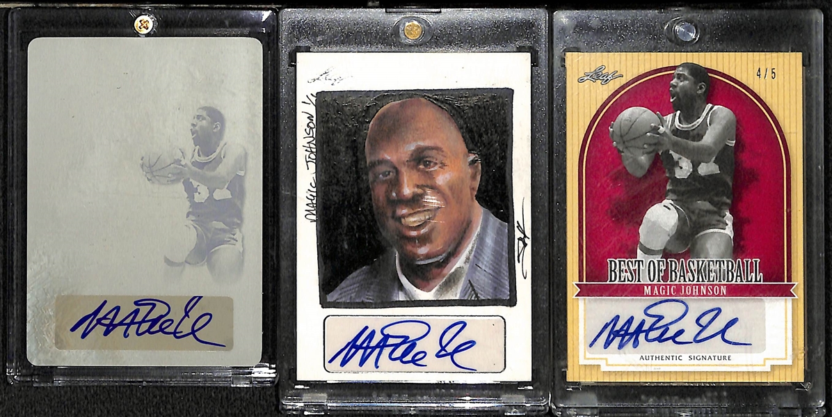 Lot Of 3 Magic Johnson Autograph Cards